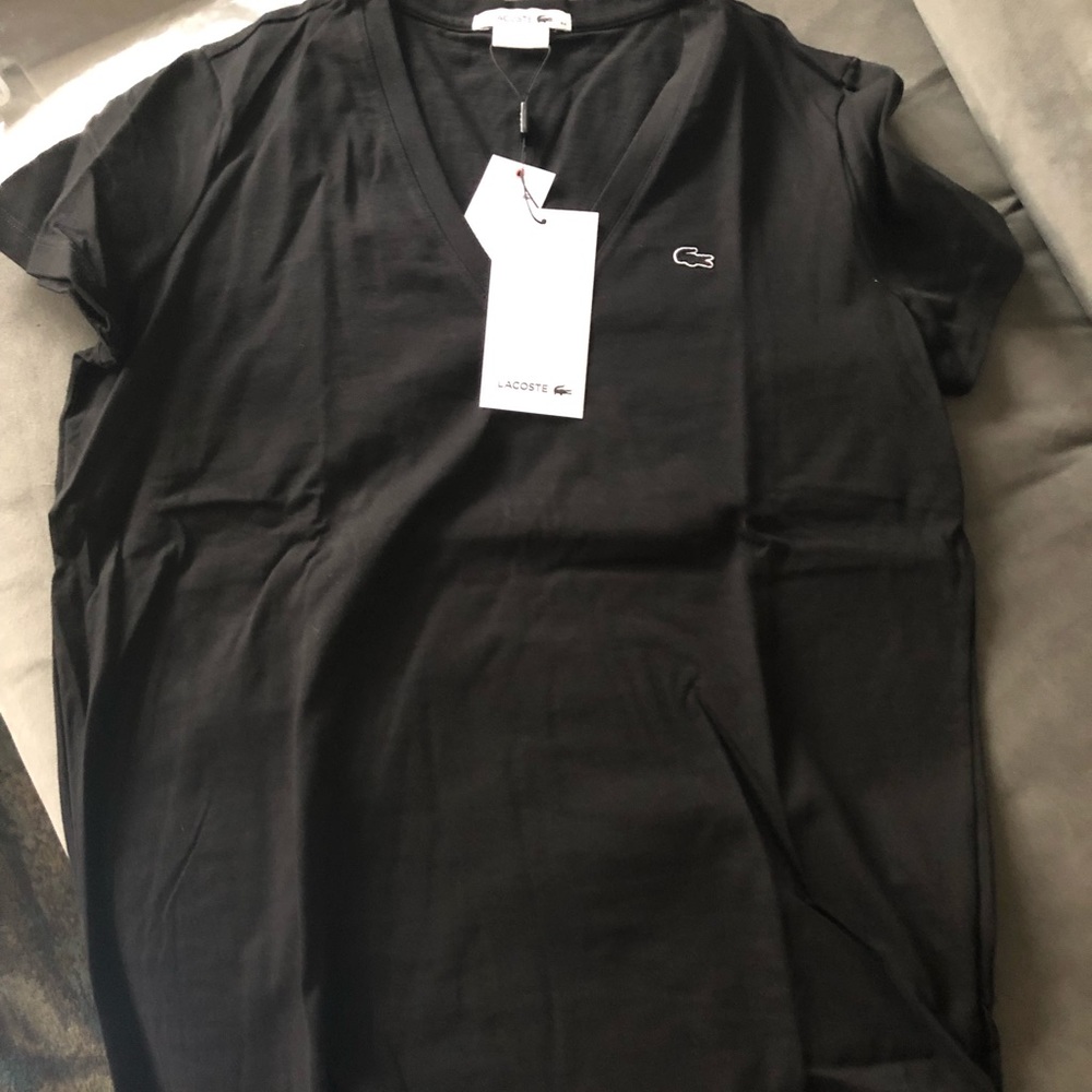 NEW WITH TAG BLACK LACOSTE TEE!